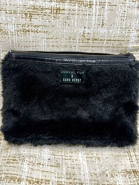 Sans Beast Cream Leather-Trim Pouch